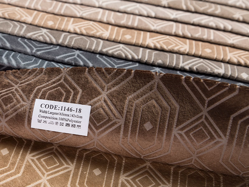 Tissu bronzage en velours pour canapé