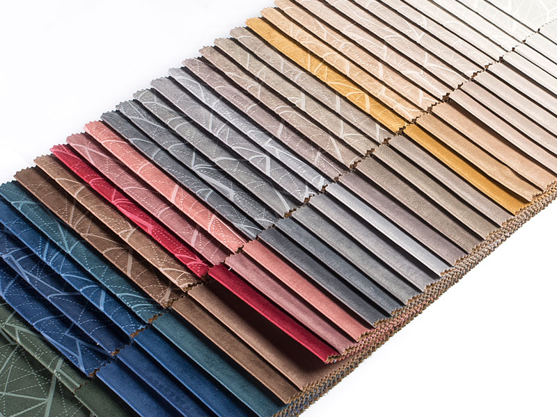 Tissu jacquard teint en fil avec ampage en feuille de velours