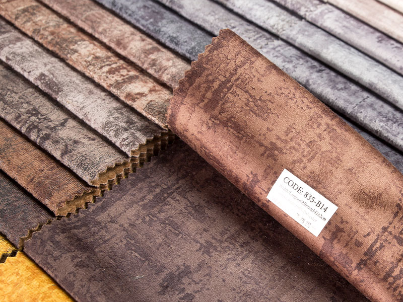 Tissu en velours laminé de haute qualité, parfait pour le rembourrage et la décoration intérieure