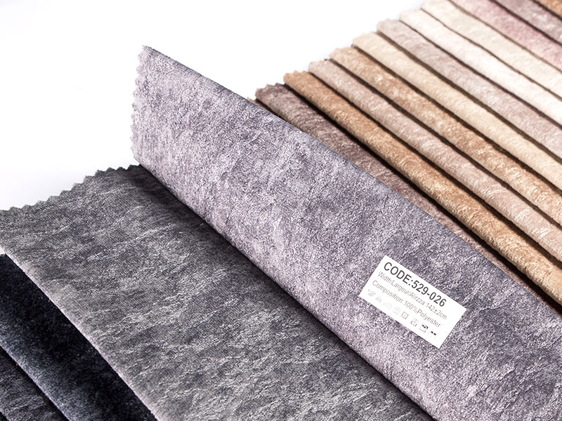 Tissu de velours de laminage de pendage imprimé luxueux pour rembourrage et décoration intérieure