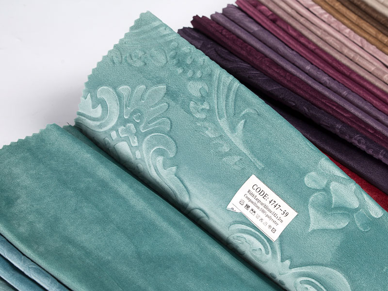 Tissu en velours en relief teint en polyvalence pour l'artisanat et les projets de bricolage