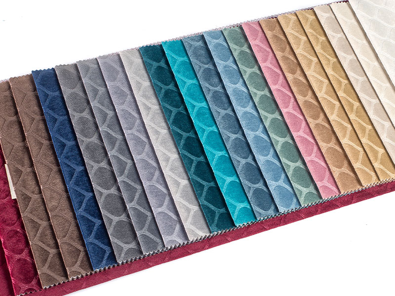 Tissu en velours en relief teint de haute qualité pour décoration intérieure