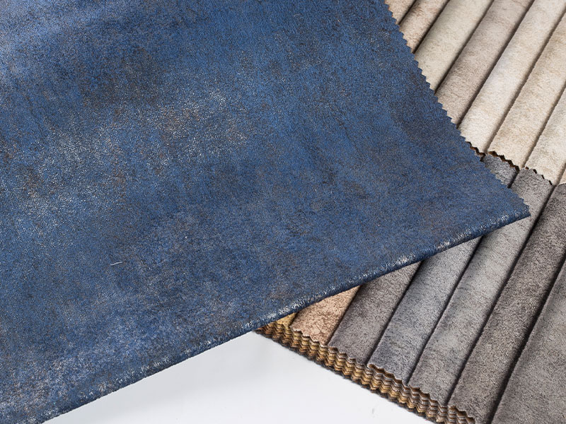 Tissu en velours laminé teint premium