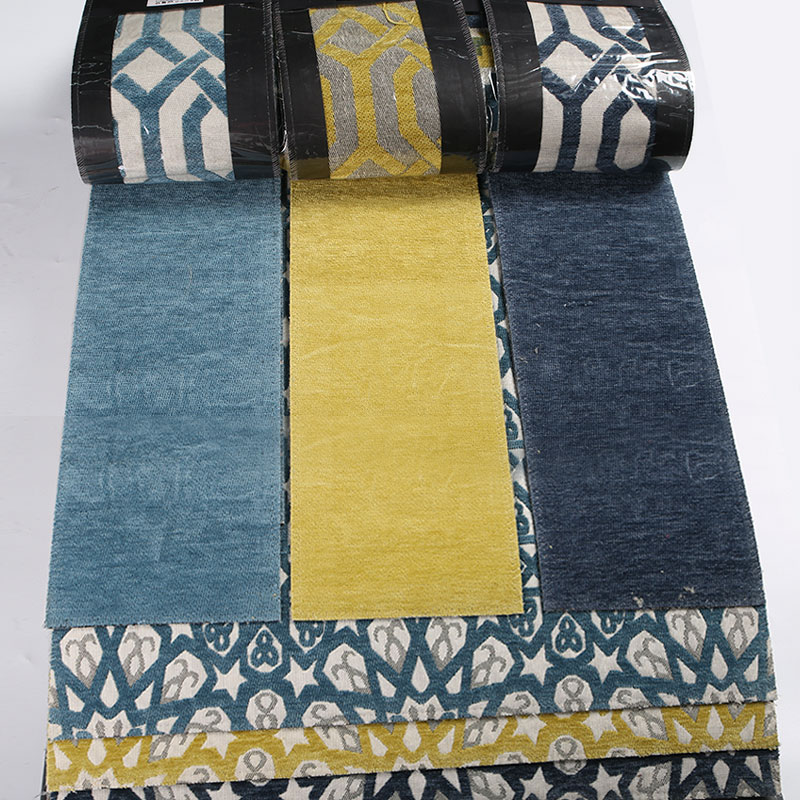 Tissu d'ameublement de chenille jacquard