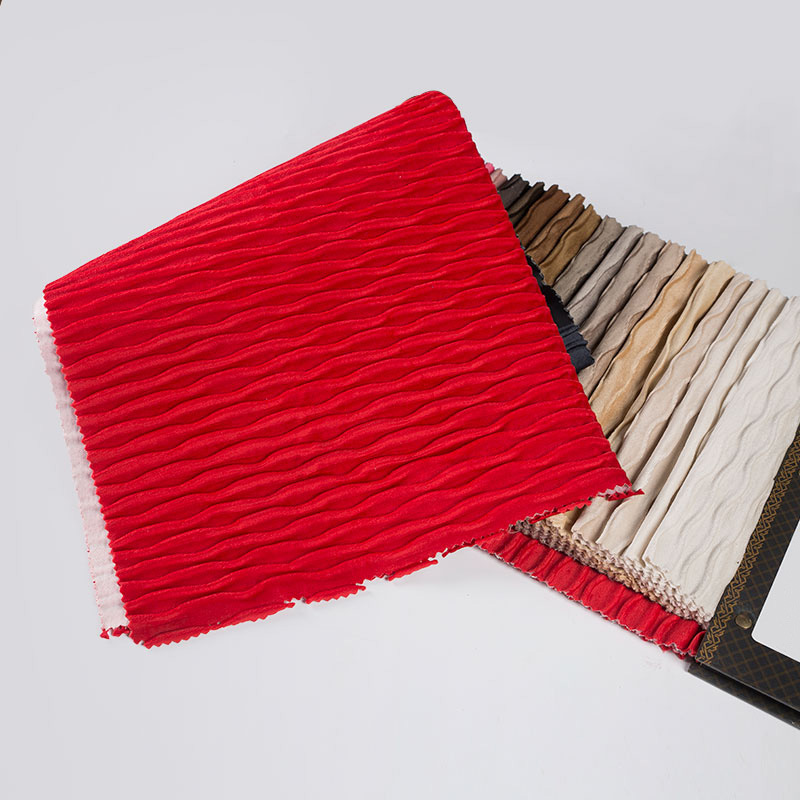 Tissu en velours ridé